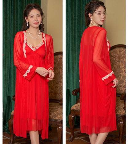 2-Piece Asian Nightdress with Padded Bra 100% Polyester