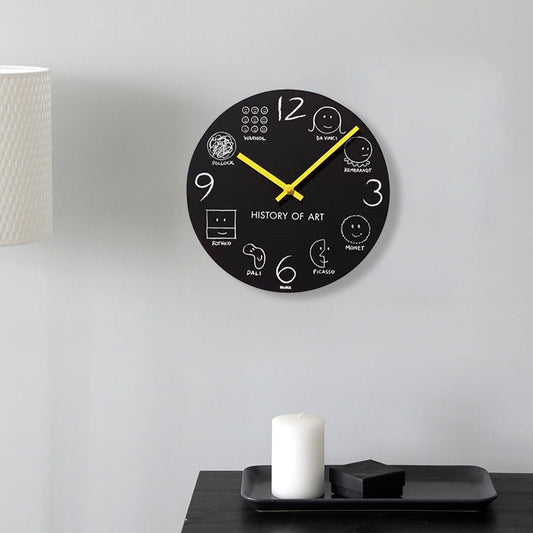 Creative Black Circular Silent Wall Clock – Modern & Minimalist Design