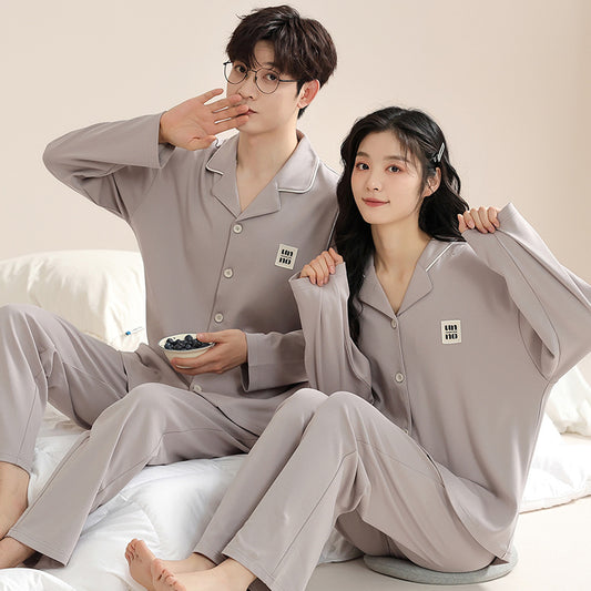 Matching Cotton Pajamas Set for Couples