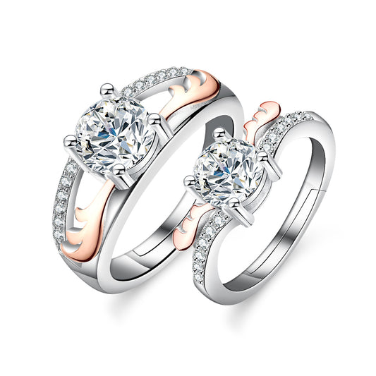 Custom 3 Carats Moissanite Diamond Rings for Couples