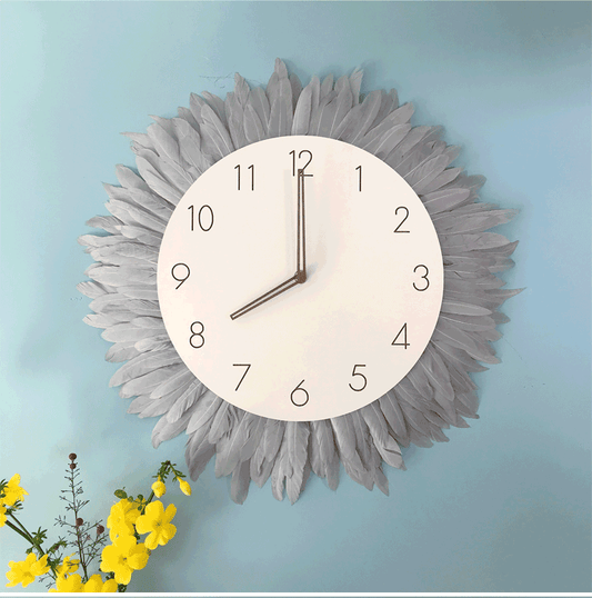 Boho Tapestry Silent Wall Clock – Nordic, Large