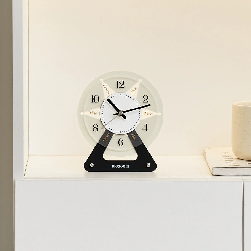 Blue Splatter Silent Acrylic Table Clock