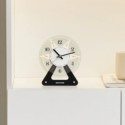 Blue Splatter Silent Acrylic Table Clock