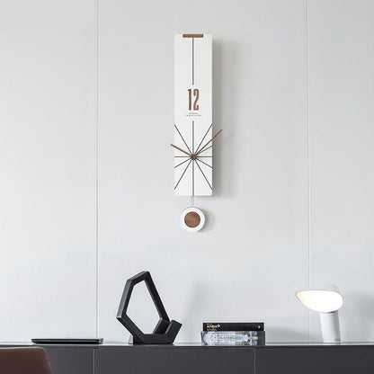 Modern Decorative Pendulum Silent Wall Clock White