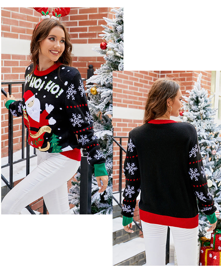 Ladies Xmas Sweater Christmas Santa Sweatshirt