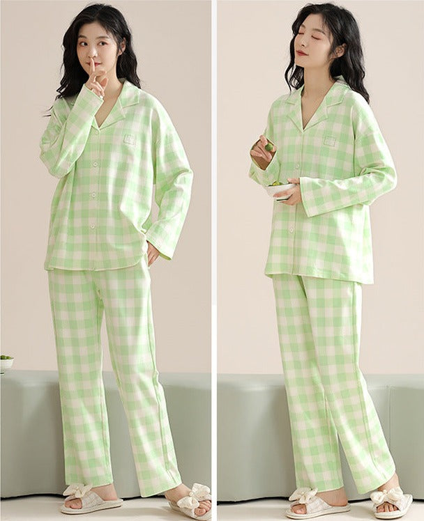 Couple Matching Cotton Pajamas Sleepwear Set