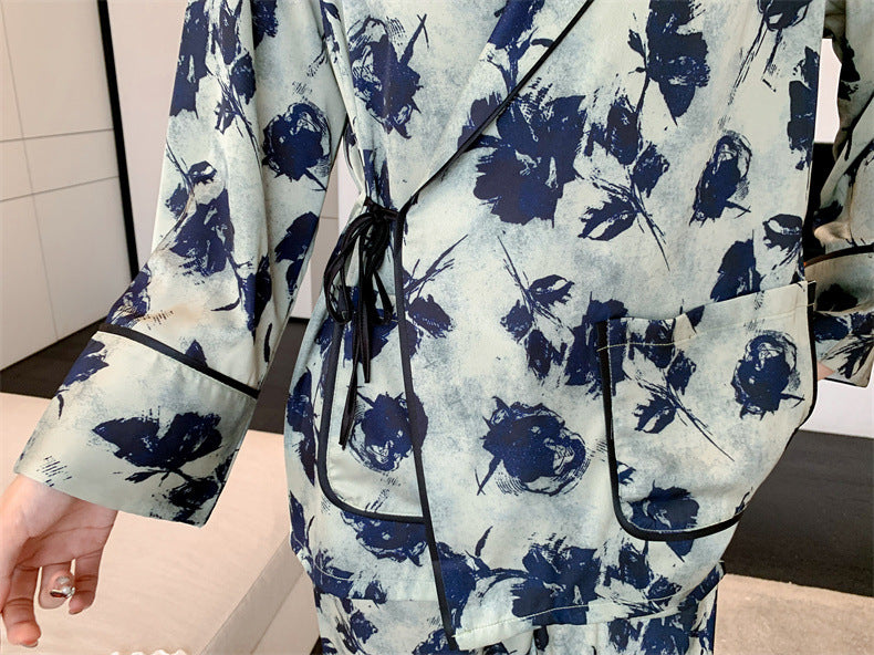 Elegant Floral Pajama Set for Women - Gullei