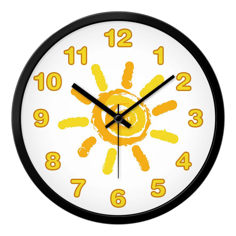 Kids Drawing Theme Silent Wall Clock – Playful & Colorful Design