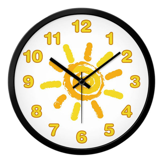 Kids Drawing Theme Silent Wall Clock – Playful & Colorful Design