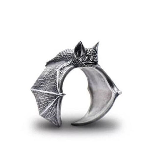 Custom Bat Punk Style Mens Ring