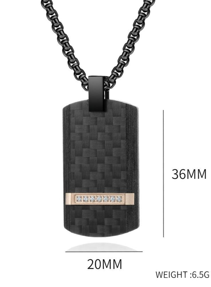 Engravable Military Pendant Mens Necklace