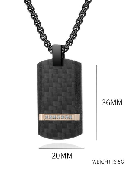 Engravable Military Pendant Mens Necklace