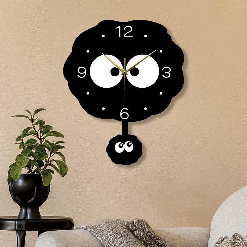 Cute Cartoon Kids Bedroom Silent Wall Clock – Playful & Colorful Design