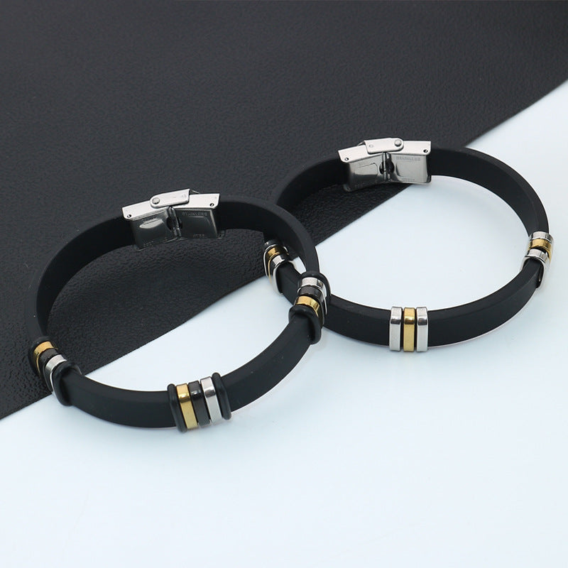 Engravable Matching Silicone Bracelets for Men and Women