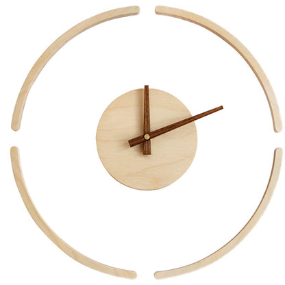 Nordic Transparent Analog Silent Wooden Wall Clock