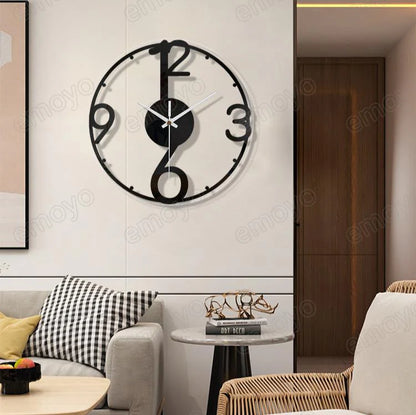 Big Numbers Silent Wall Clock — 12" Acrylic Modern