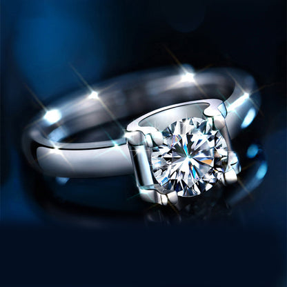 1 Carat Moissanite Solitaire Diamond Women Ring
