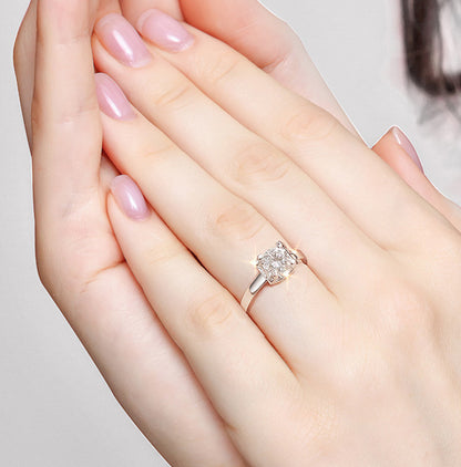 1 Carat Moissanite Solitaire Diamond Women Ring
