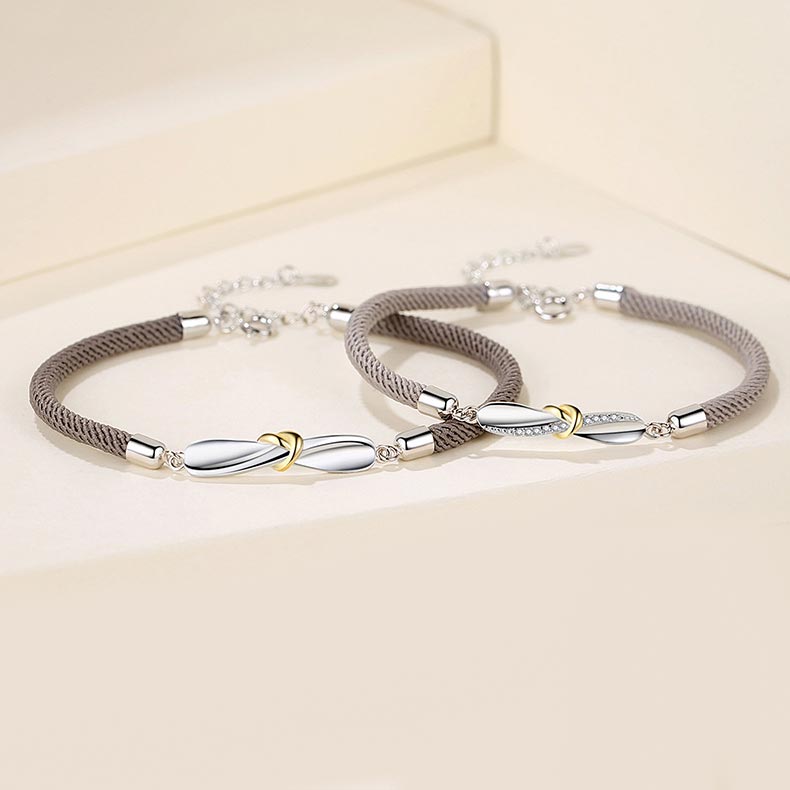 Personalized His and Her Bff Mobius Bracelets Set for 2