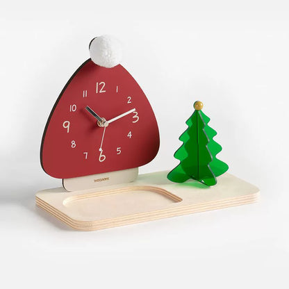 Nordic Christmas Silent Pedestal Clock