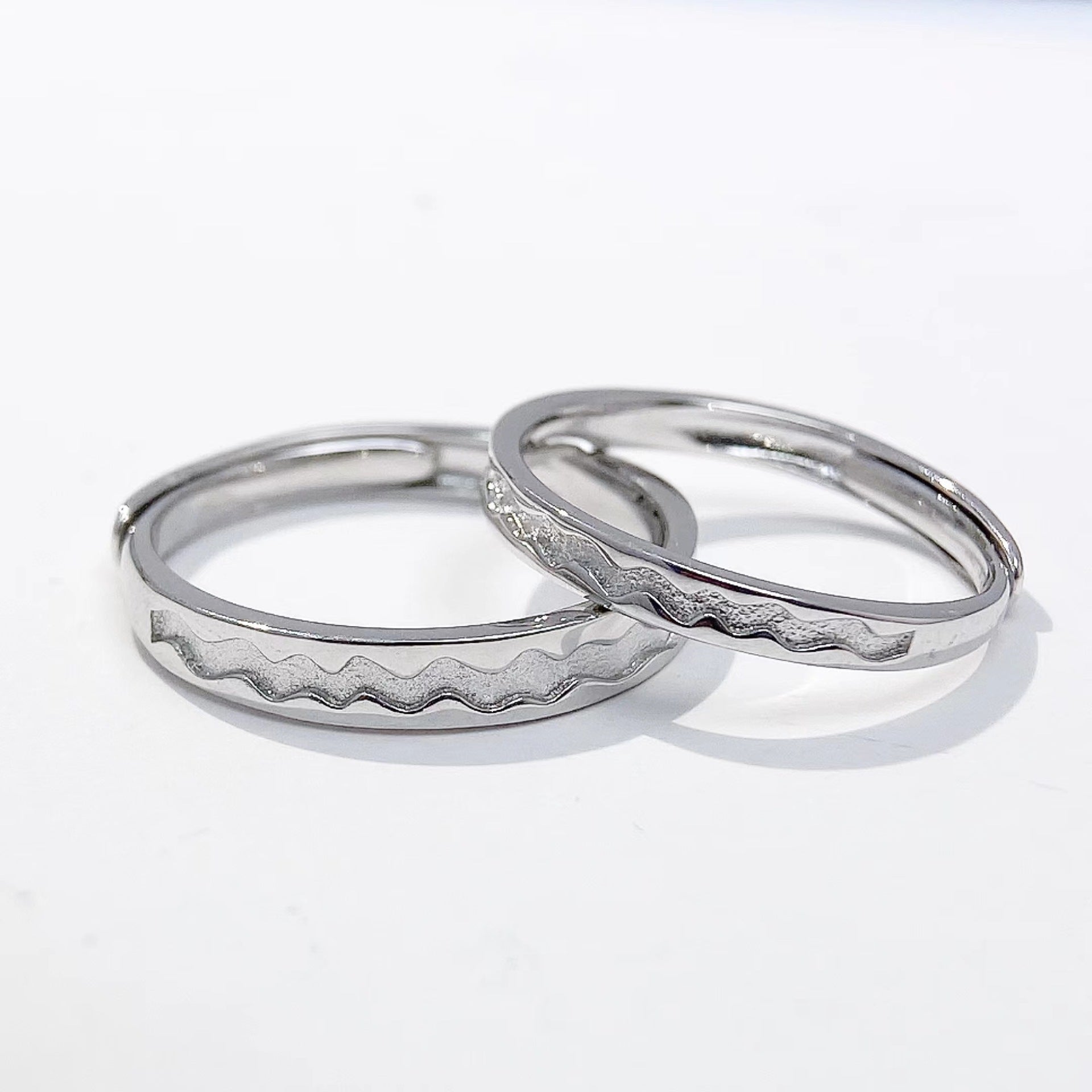 Matching Promise Rings for Couples Sterling Silver