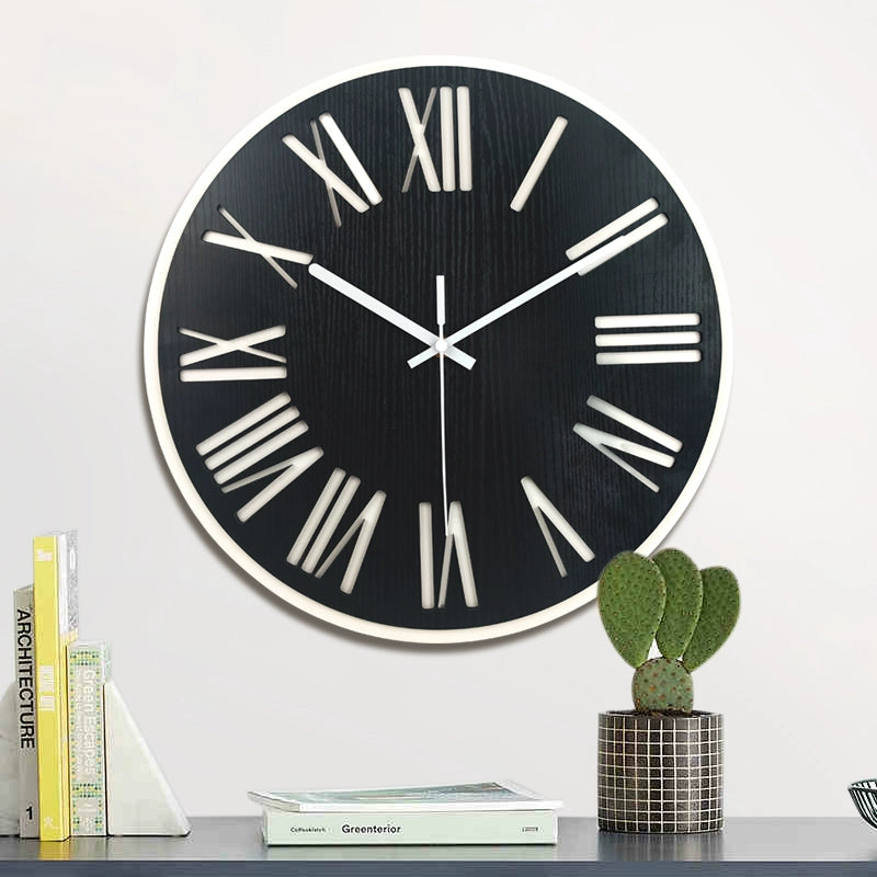 Roman Numerals Analog Silent Wall Clock