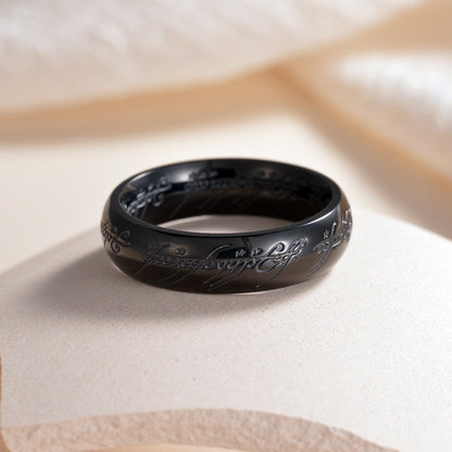 Lord of the Rings Style Couples Rings Bands Set of 2