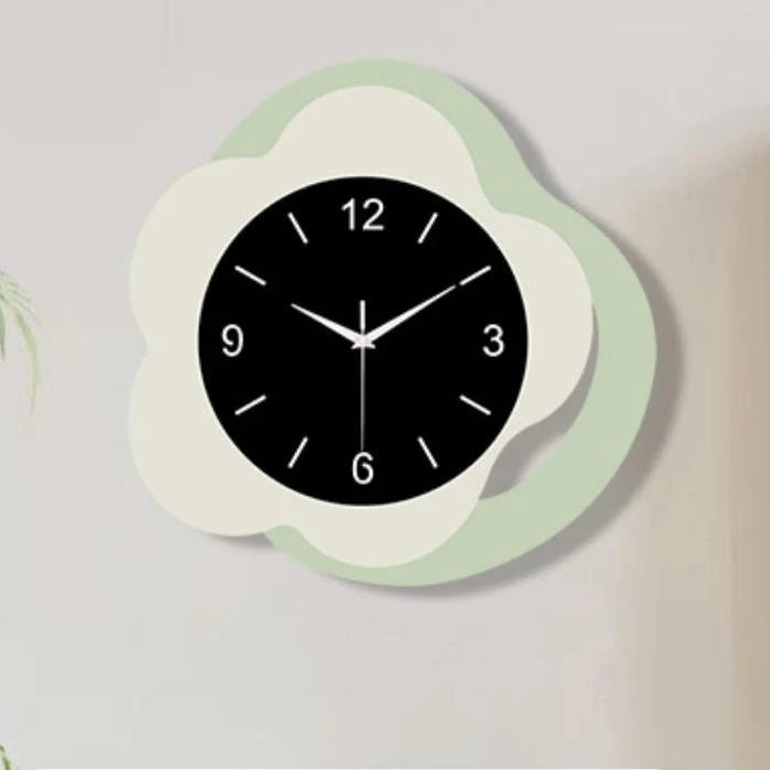 Cute Flower Silent Wall Décor Clock — Kids’ Room & Kitchen (30×30 cm)