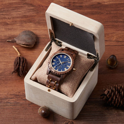 Customized Wooden Mens Analog Watch