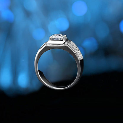 2 Carats Moissanite Diamond Anniversary Rings Gift Set