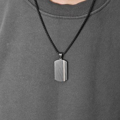 Engraved Army Tag Mens Necklace Gift for Boyfriend