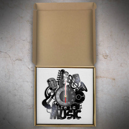 Music Theme Wall Décor Silent Lp Record Clock