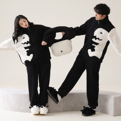 Couples Matching Comfy Winter Pajamas Set Flannel