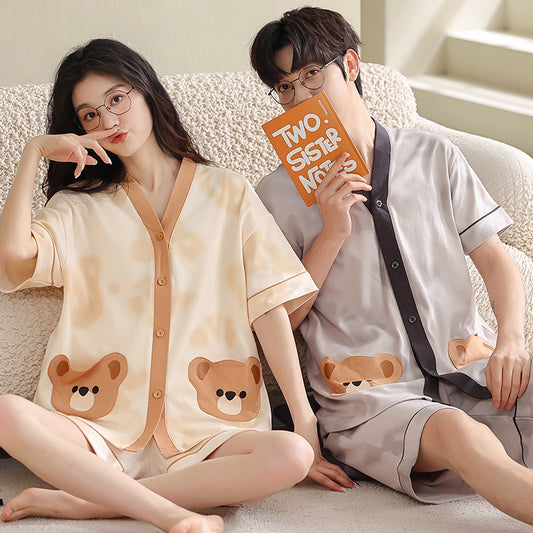 Bear Matching Family Summer Sleepwear 100% Cotton