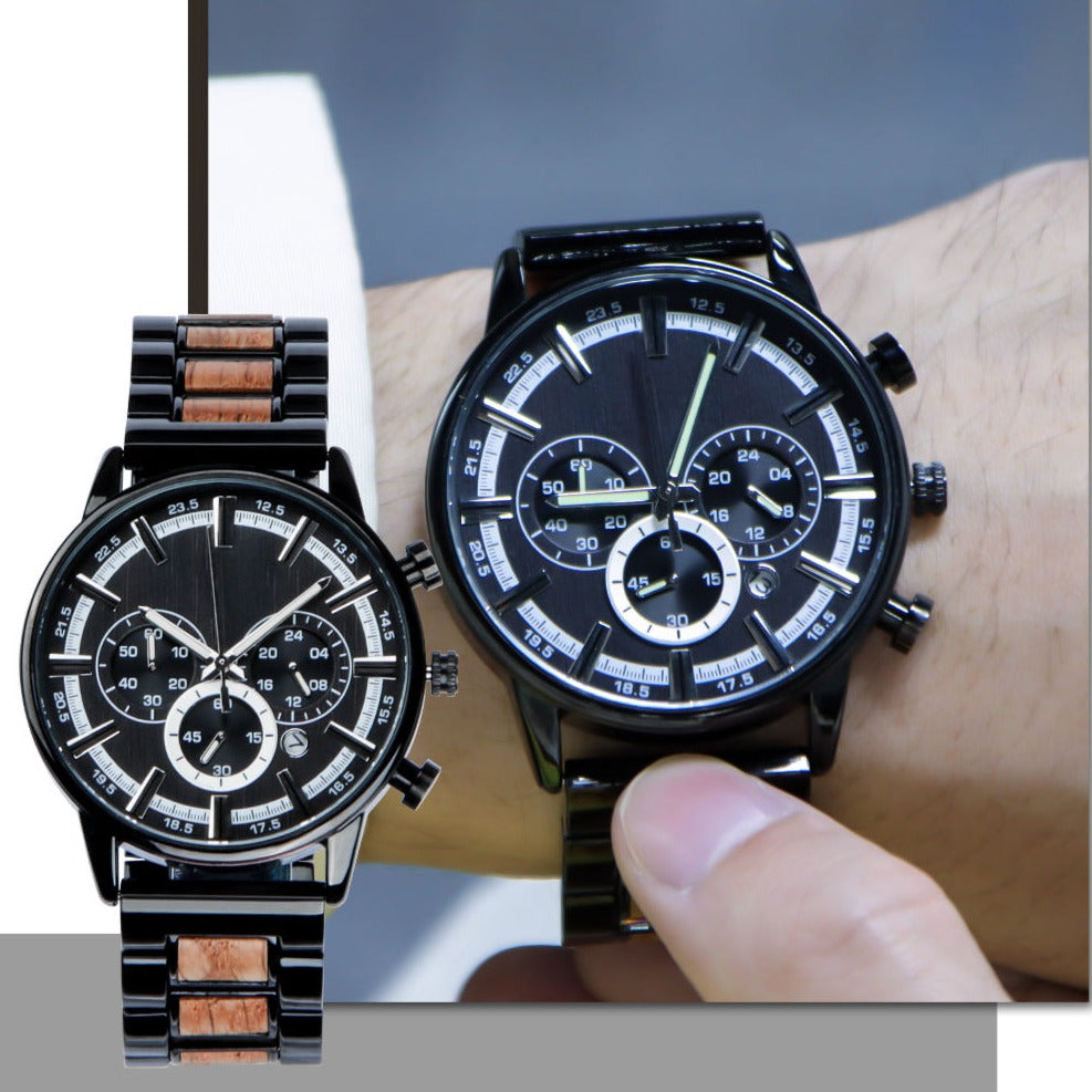 Customized Mens Wood Watch Multifunctional
