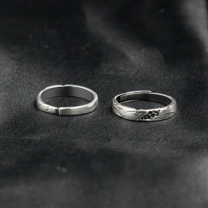 Matching Wedding Bands for Couples Adjustable Size