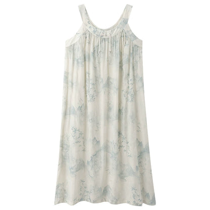 Sleeveless Long Nightwear Organic Cotton Summer