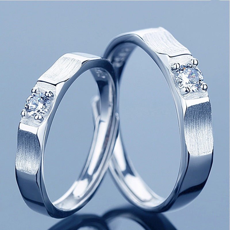 Lab Diamond Personalized Solitaire Rings Set for 2