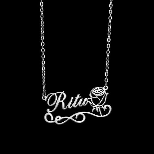 Rose Personal Name Necklace