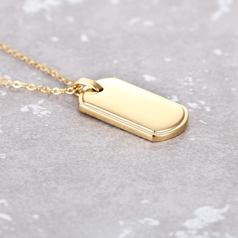 Engravable Army Name Tag Pendant Necklace