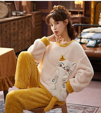 Matching Couple Christmas Pajamas Set Winter Sleepwear