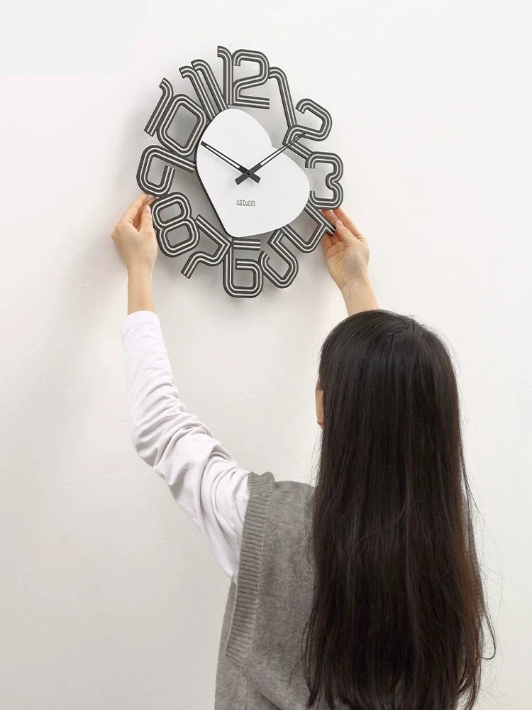 Odd Shaped Big Numbers Analog Silent Wall Clock