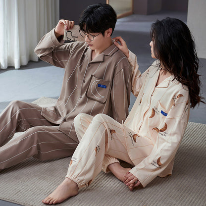 Matching Pajamas Set for Couples Pure Cotton