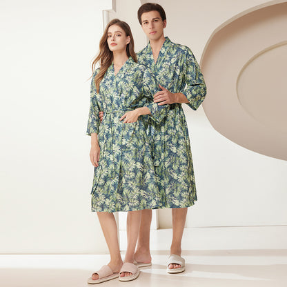 Matching Floral Print Nightgown Robe Set 100% Polyester