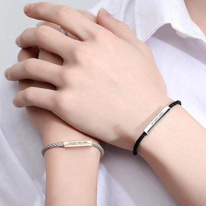 Personalized Bff Promise Couple Bracelets Set