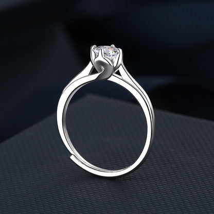 0.5 Carat Moissanite Solitaire Diamond Ring for Her