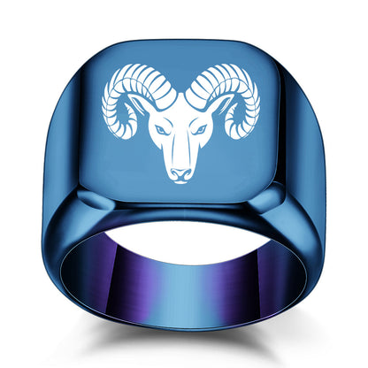 Custom Bull Head Punk Style Mens Ring Gift