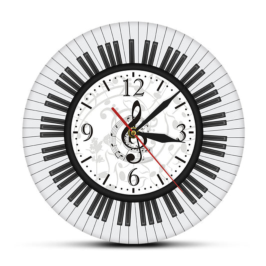 Wall Deco Clock Gift for Piano Teacher