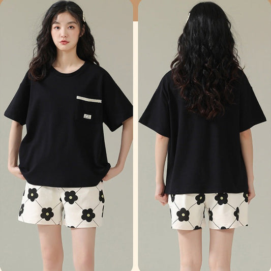 Two-Piece Cotton Sleepwear Set for Women