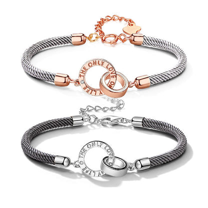 Customized Double Rings Friendship Bracelets